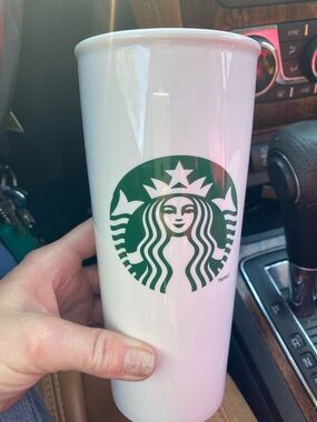 Starbucks 16 oz reusable cup not plastic This is a breakable cup. glass